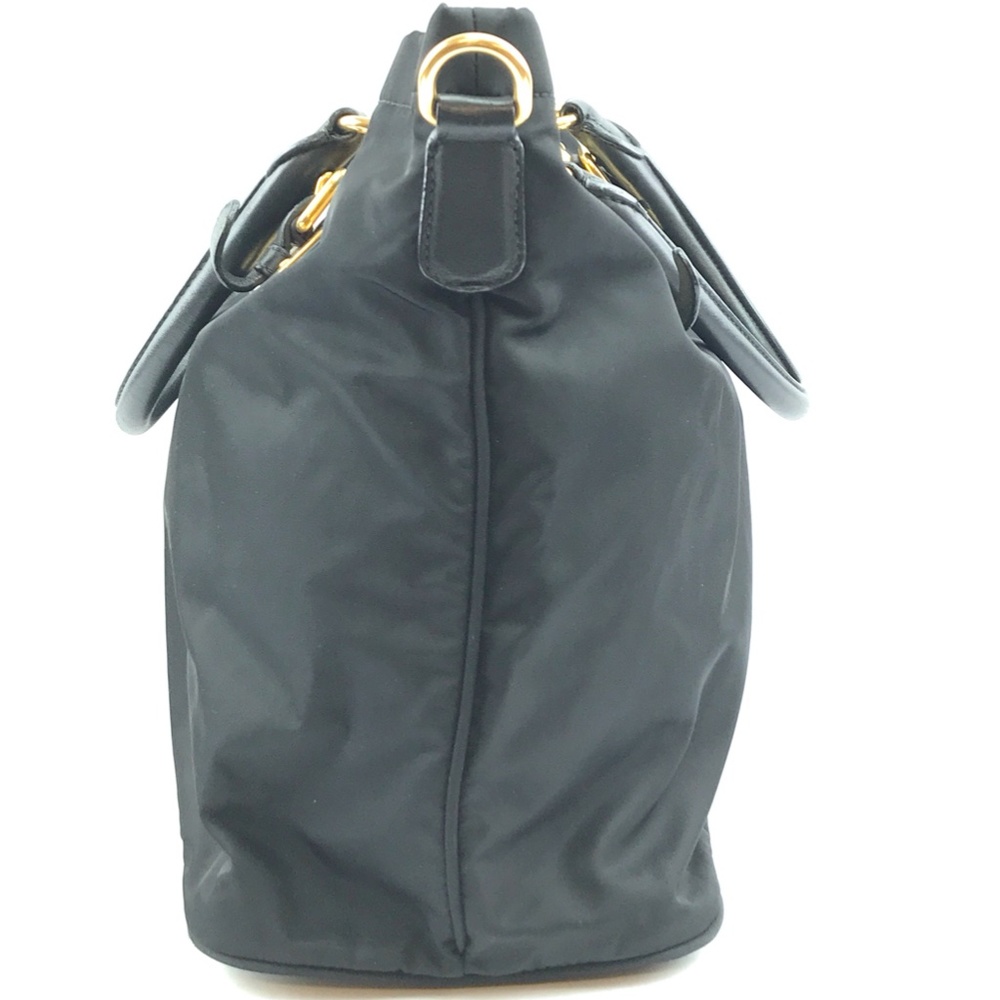 Rare Tessuto Tote Handbag Black Nylon ShoulderBag - Picture 3 of 13